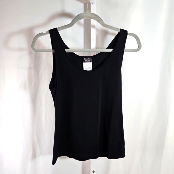 CHANEL Tops - Chanel Uniform Black Tank Top Sz M